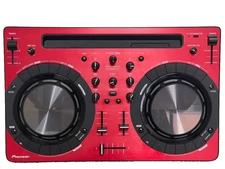Pioneer DJ DDJ-WeGO3 Red with AC Adapter, Power Cable & USB Cable Tested Working