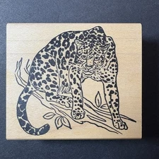 Stamp Pad Leopard Jaguar Cheetah Big Wild Cat Forest Jungle Rubber Stamp