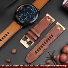 For Diesel DZ4318/4323/4283/4476 Vintage Genuine Leather Watch Band Strap24 26mm