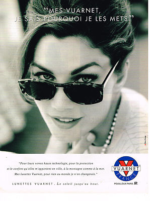 REKLAME WERBUNG 1993 VUARNET Sammlung Hightech Brillen