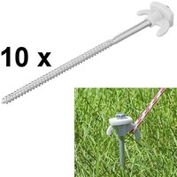 10X Zeltheringe Schraubheringe 20Cm Metall ErdnäGel Zelt Ø 7Mm Heringe Set De