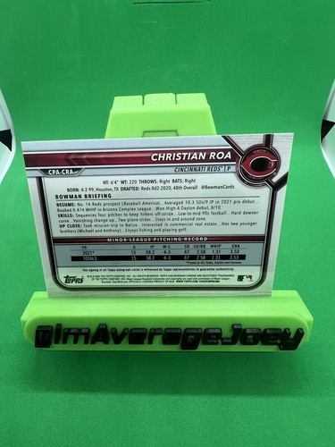 2022 Bowman Chrome Christian Roa Autograph 1st /99 Green Shimmer. Ships ASAP - Picture 2 of 2