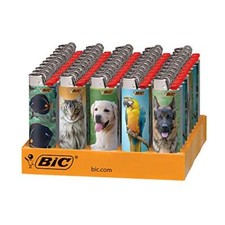 Encendedores BIC Edición Especial Animal Lover Series, diseño de bandeja de 50 unidades puede variar