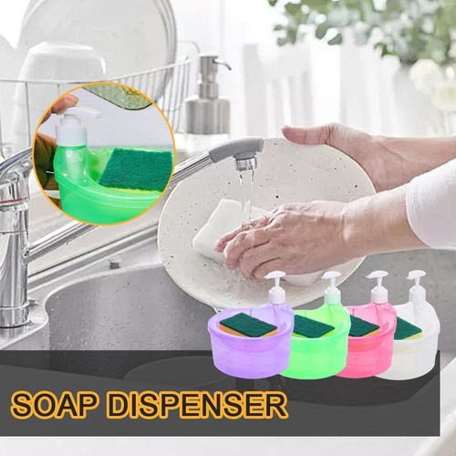 Dispenser di sapone detergente distributore automatico dispenser per piatti dispenser di sapone cassetta pressa ζα ☆θ - Foto 1 di 22