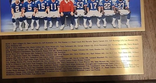 💥 Vintage New York Giants Super Bowl XXI 1986 Champions Plaque💥 - Picture 4 of 4