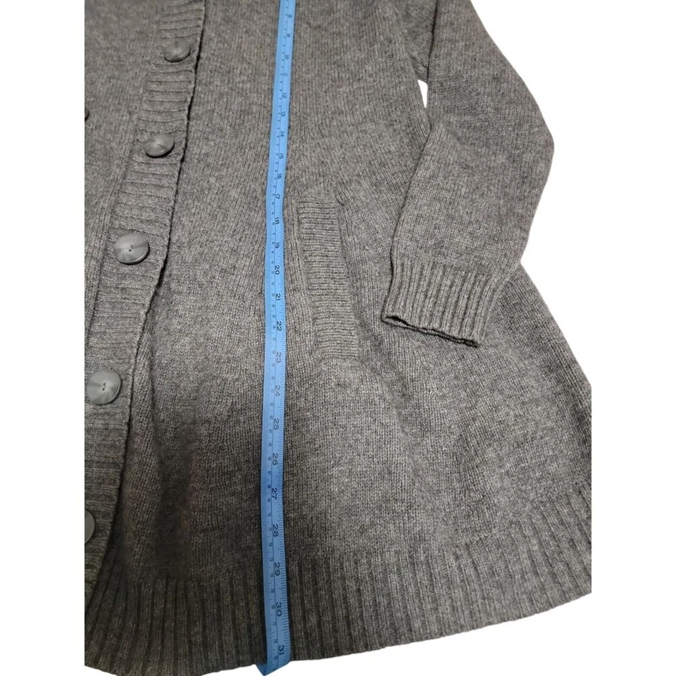 GANT Gray Lambswool Polyamide Cashmere Blend Button Up Shawl Collar Cardigan Wom - Image 4 of 4