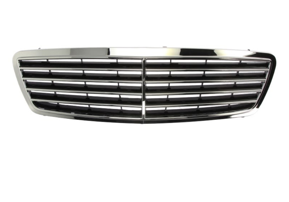 Calandre pour Mercedes W203 chrome et noir brillant style rafraîchi