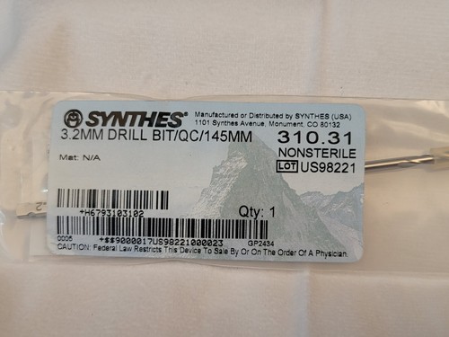 Synthes 310.31 Quick Connect Drill 3.2mm Orthopedic 6" - Picture 2 of 15