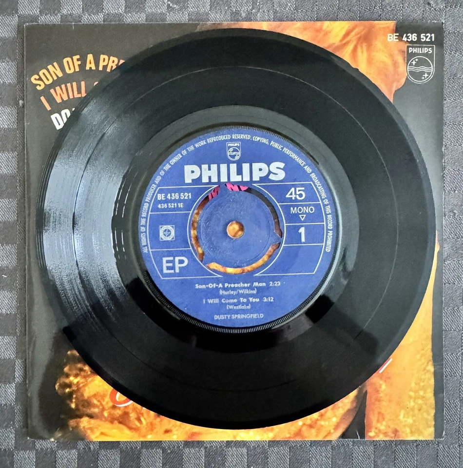 ONLY SINGAPORE 7" EP DUSTY SPRINGFIELD son of the preacher man NM - Image 3 of 4