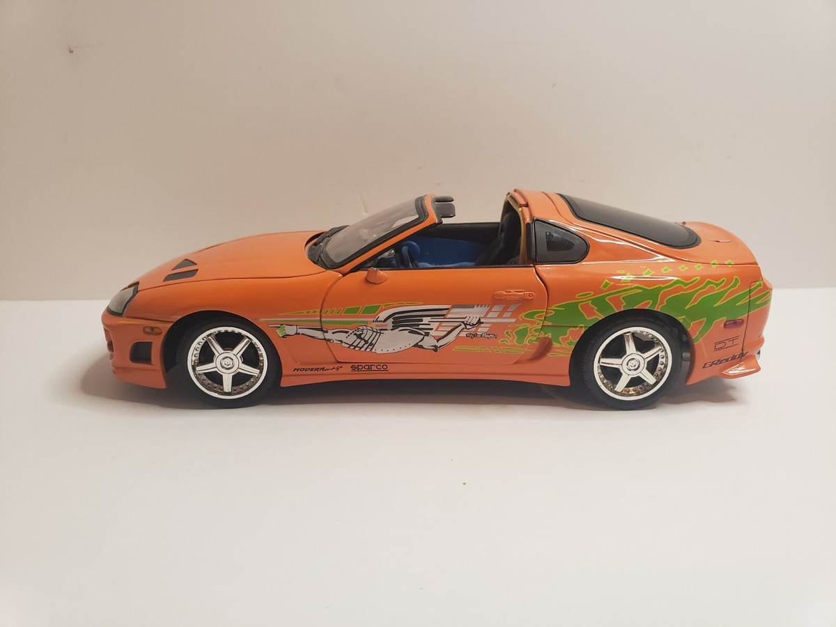 ミニカー FAST&FURIOUS 1993 Toyota Supra 1/18 1993 Toyota Supra MK4 (A80) Streetfighter – Orange 1:18 Scale