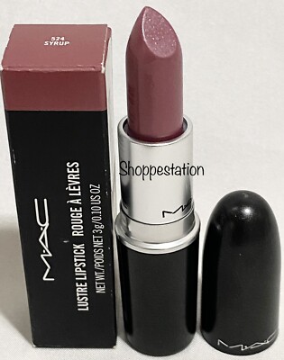MAC Lustre Lipstick Shade 524 SYRUP Full Size .1oz / 3g New In Box RARE!!!