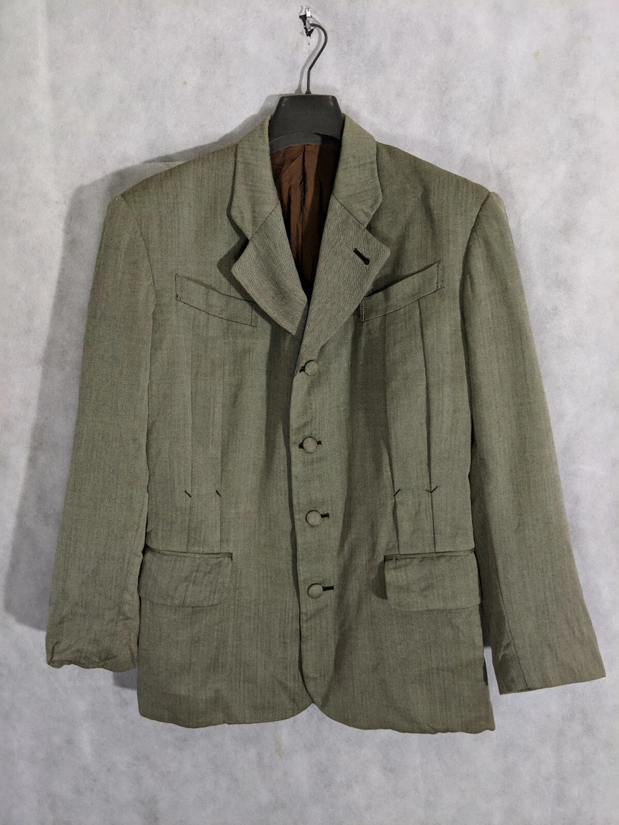 Veste blazer vintage en chevrons plisses Jean Paul Gaultier homme taille 48