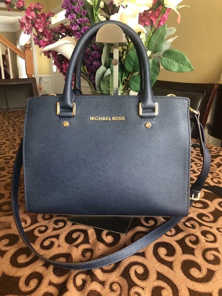 New (Without Tag) Michael Kors Handbag Crossbody Navy Blue | eBay