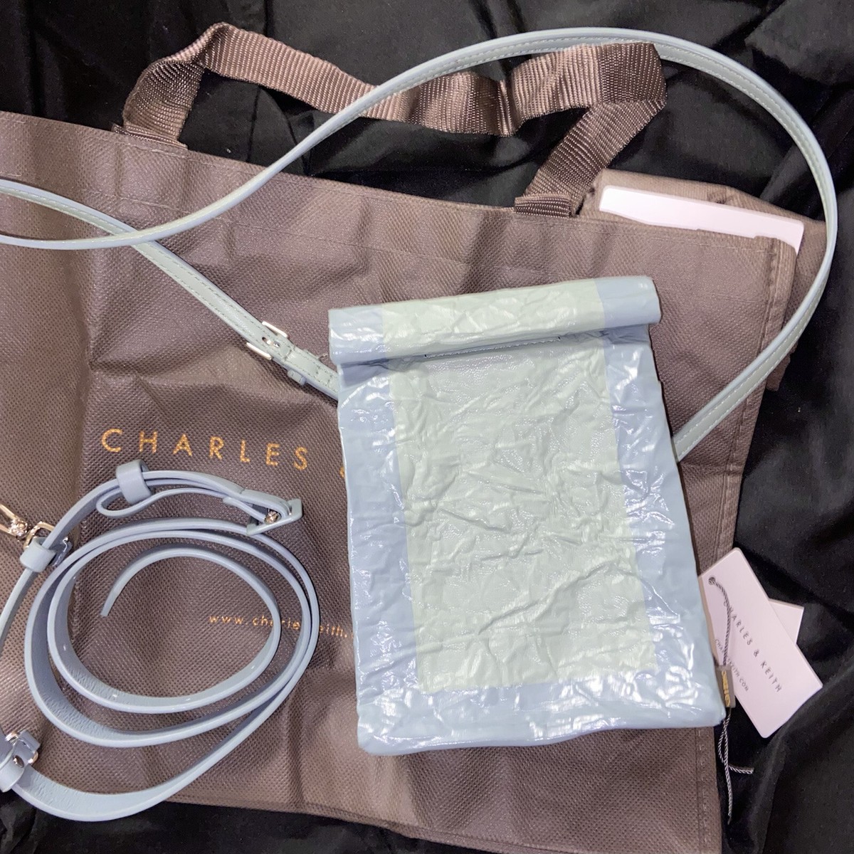 Charles Keith Special Bags imitating paper bags shoulder bag crossbody bag