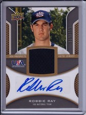 Robbie Ray 2009 Upper Deck Signature Stars USA Auto Relic /399 Jersey Autograph
