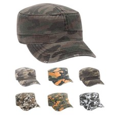 Cadet Military Camo Distressed Hat