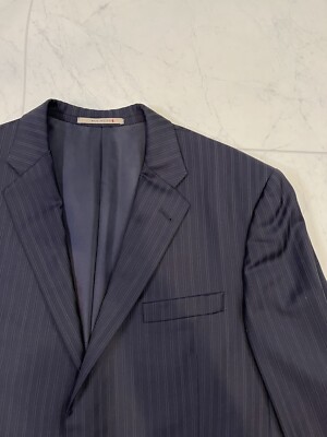 Burberry London Double Breasted Navy-Blue Pinstripe Blazer 44R | eBay