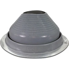 #7 (6"-11") GRAY Round HIGH TEMP Silicone Flexible Pipe Flashing Dektite