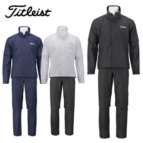 Titleist Golf Stratch Rain Wear Jacket Pants Black M Men's Set