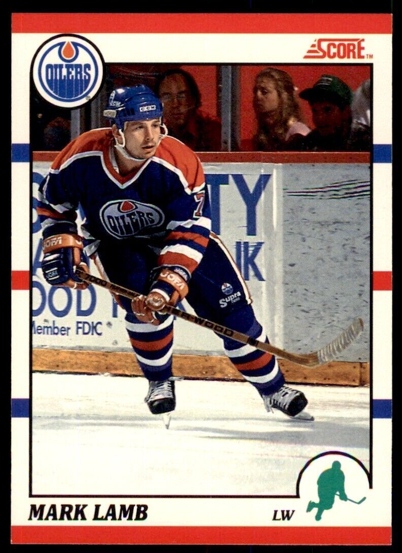 1990-91 Score Canadian Mark Lamb Rookie . Edmonton Oilers #308