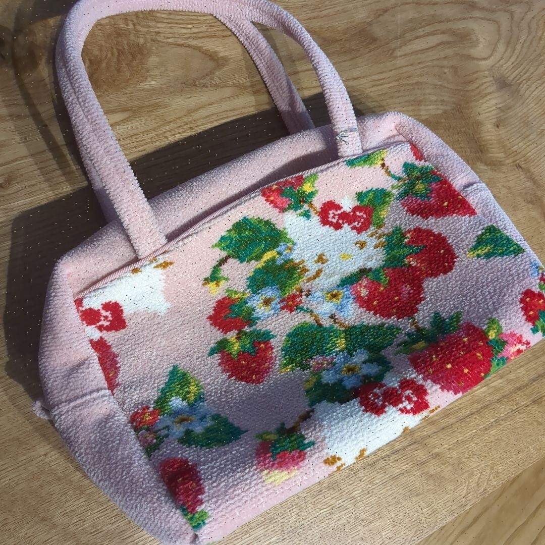 Sanrio Hello Kitty FEILER Mini Boston Bag Handbag Strawberry Pink