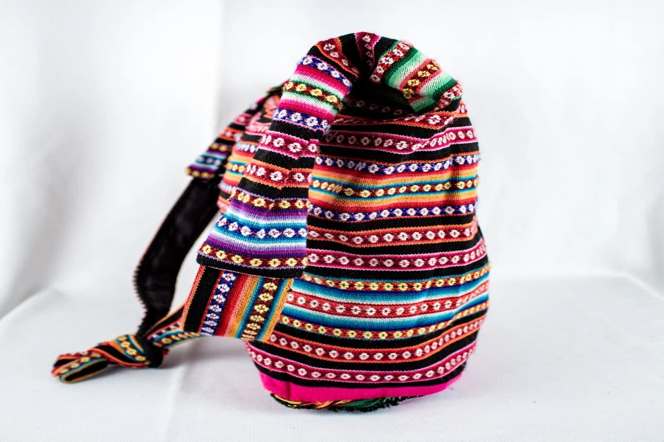 Bolso Bandolera Vintage Rosa Multicolor Hipster Bohemio Eslinga Mujer Foto 2 de 4