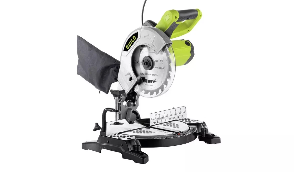 Guild BMS210G 210mm Compound Mitre Saw 1200W 1 Year Guarantee