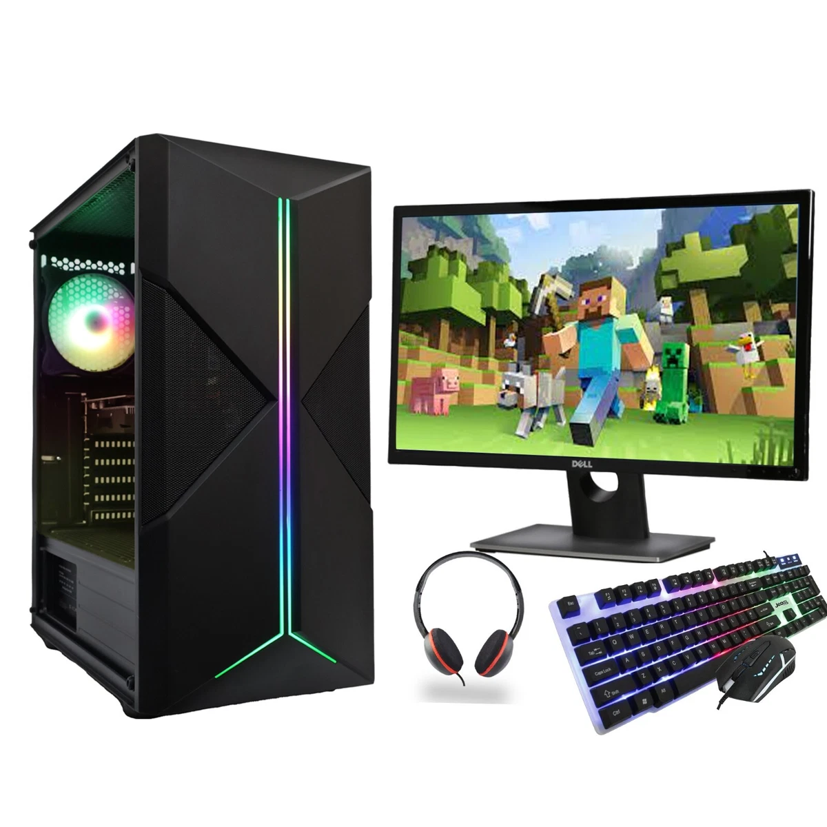 Gaming PC Bundle i7 i5 i3 Desktop Computer PC 16GB RAM RTX 3050  Windows10+19LCD