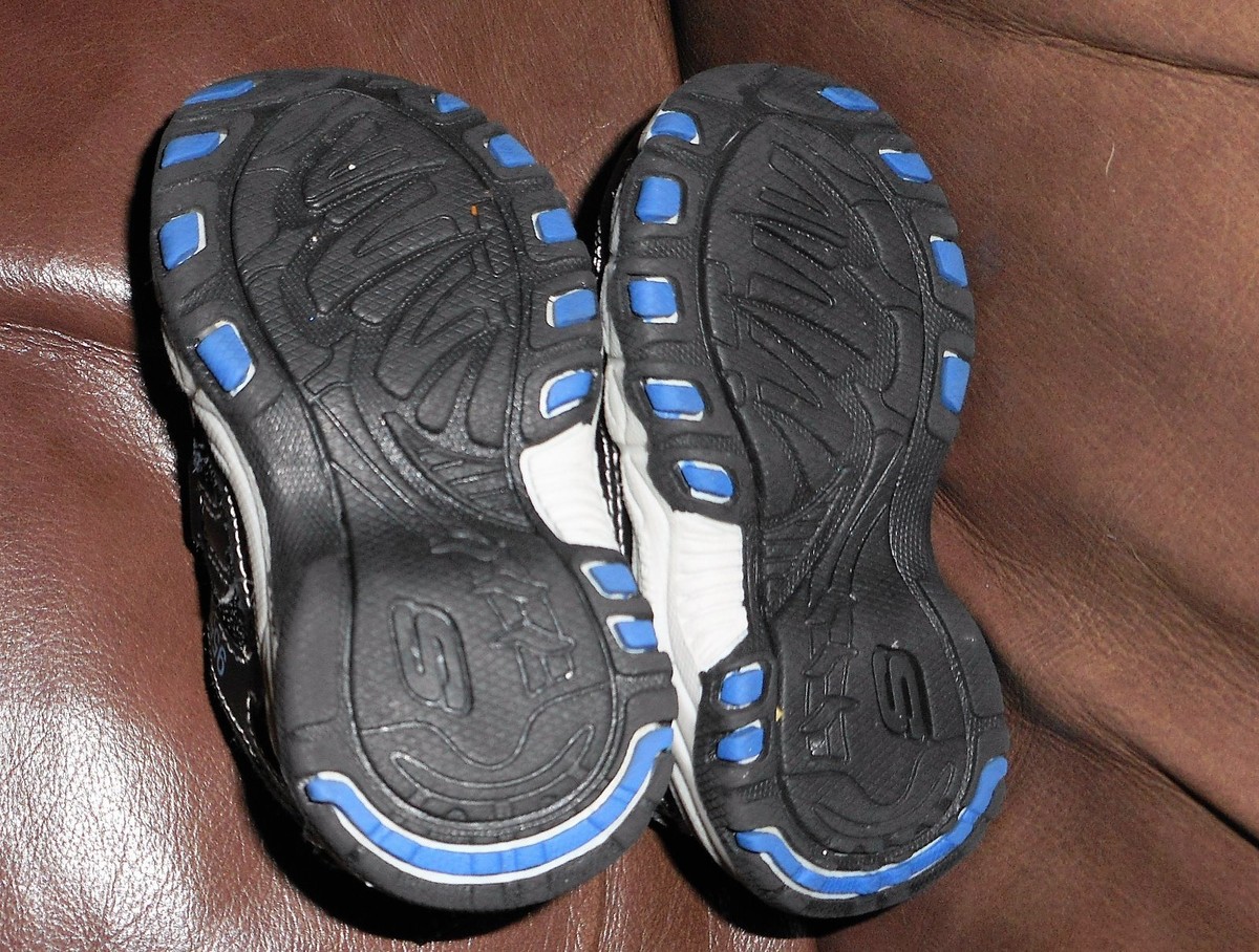 SKECHERS SUPER Z BLUE & BLACK ATHLETIC SHOES BOYS SZ 4 *EUC