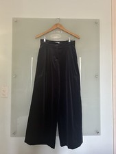 emilio pucci blue velvet wide leg pants