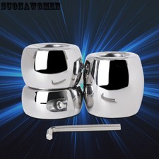 Stainless Steel Ball Stretcher Testicle Ring Metal Lock Weight Scrotum Pendant