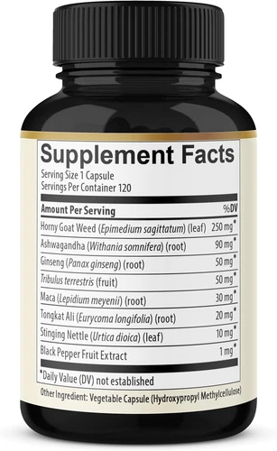 Horny Goat Weed for Men and Women with Maca, Tribulus, Ginseng, Ashwagandha, ... - Picture 8 of 12
