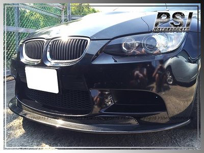 08-13 BMW E90 E92 E93 M3 Only E Style Carbon Fiber Front Bumper Add-on Lip