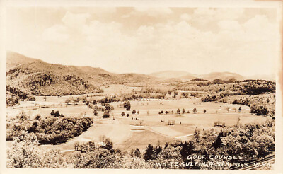 WHITE SULPHUR SPRINGS WV GOLF COURSE VINTAGE RPPC POSTCARD