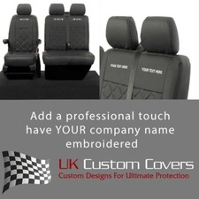 Vw Transporter T5/T5.1 Leatherette Front Seat Covers & Emb (2003-2015) 209 Bem