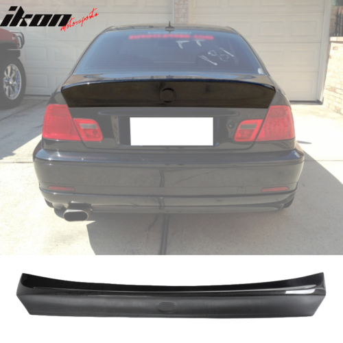Fits 99-06 BMW E46 3 Series 2Door & M Coupe Trunk Spoiler Wing Carbon Fiber - Foto 1 di 9