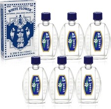 White Flower External Analgesic Balm Oil Pain Relief 10ML Pack of 6 11/9/2027