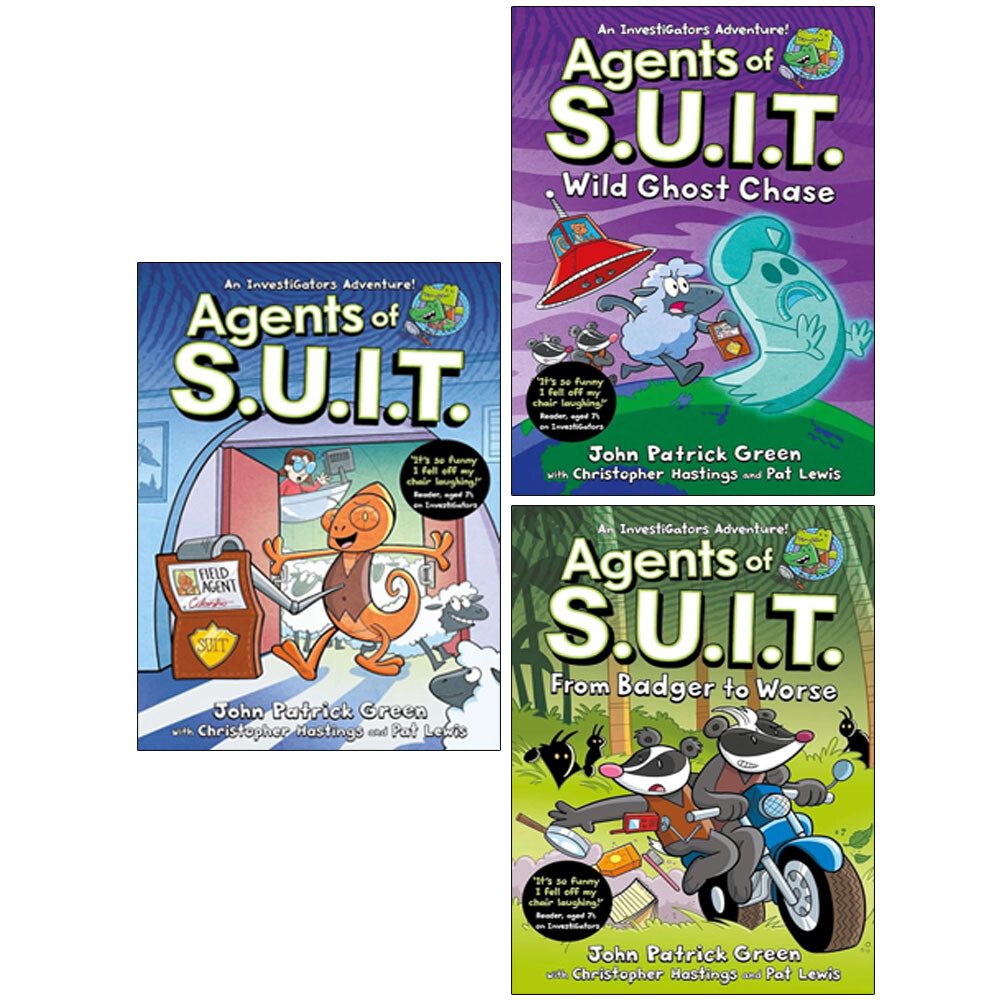 InvestiGators Agents of S.U.I.T. 3 Books Collection Set by John Patrick Green