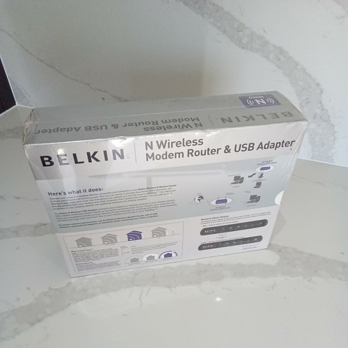 Belkin N WIRELESS ROUTER/USB ADAPTER Starter Kit NEW SEALED FAST P&P - 第 4/7 張圖片