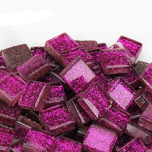 200 g 3/8 pulgadas cuadrado brillo vidrio mosaico arte proveedor de materiales hágalo usted mismo arte artesanal - Imagen 11 de 30