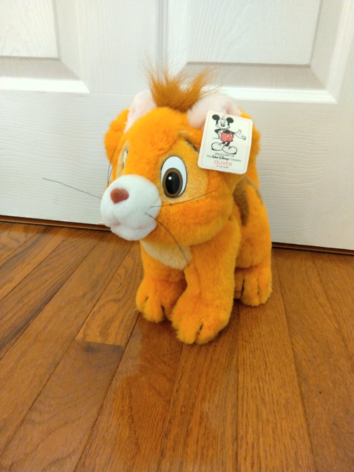 Vintage Disney Oliver And Company Plush Orange Kitten 1988 - 12" w' tag