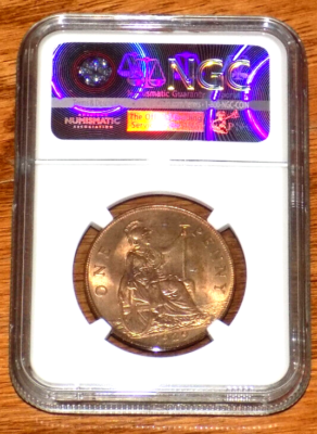 1929 GREAT BRITAIN PENNY NGC MS64 RB 1C MS 64 UNCIRCULATED UNC
