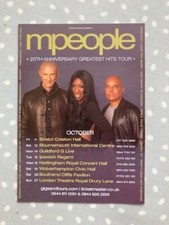 M PEOPLE LEAFLET 20th ANNIVERSARY GREATEST HITS TOUR