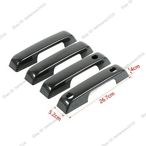 Carbon Fiber Exterior Side Door Handles Cover Trim For Ford F-150 F150 4dr 2021+ - Bild 2 von 8