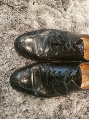 Cole Haan MensCity Plain Toe Lace Up Shoe Leather  Black C00588 US 9 D Cole Haan Mens Black Leather Split Toe Derby Dress Shoes  main image 2