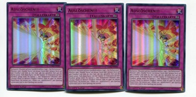 Yu-Gi-Oh! Auslöschen!!! Ultra Rare Playset (3 Stück) Set 103