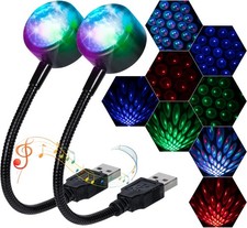 Car Roof Lights, USB Star Projector Night Light, 2 Packs, Multi-colored
