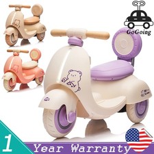 12V Kids Ride On Electric Motorcycle 3-Wheel Toddler Scooter w/ Parents Control