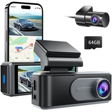 4K Dash Cam Front and Rear, UHD 2160P Night Vision Dual Dashcam with 3.2'' IP...