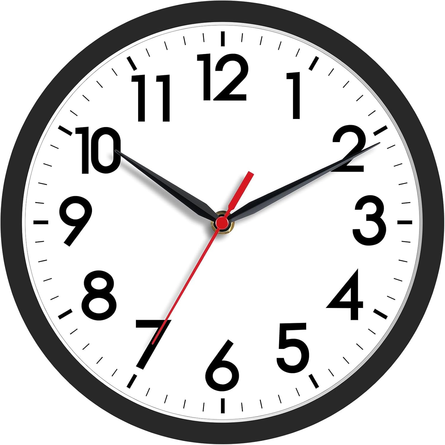 Silent Wall Clock Easy to Read Large Numbers Non-Ticking Modern Design
